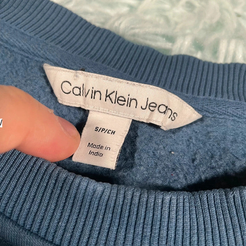 Blue Calvin Klein Sweatshirt - Small
