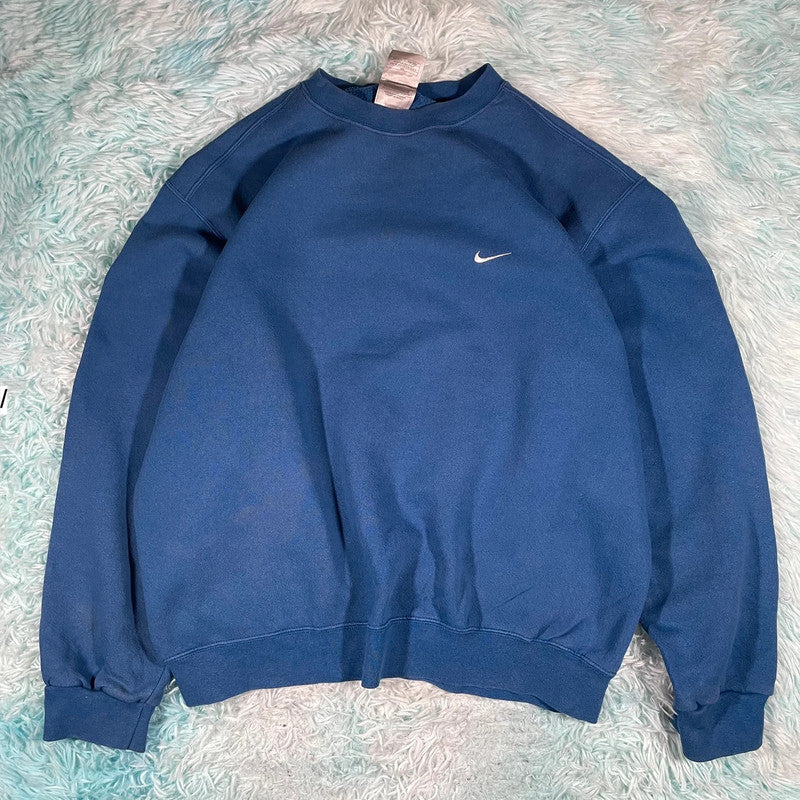 Vintage 00s Blue Nike Sweatshirt Heavyweight- Large