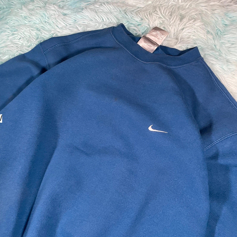 Vintage 00s Blue Nike Sweatshirt Heavyweight- Large