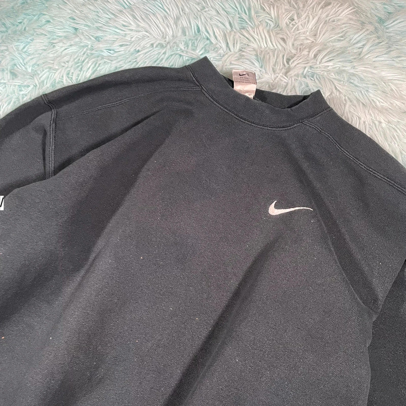 Vintage 90s Black Nike Sweatshirt Heavyweight - Large
