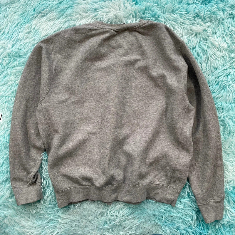 Grey Nike Sweatshirt Plain - Medium