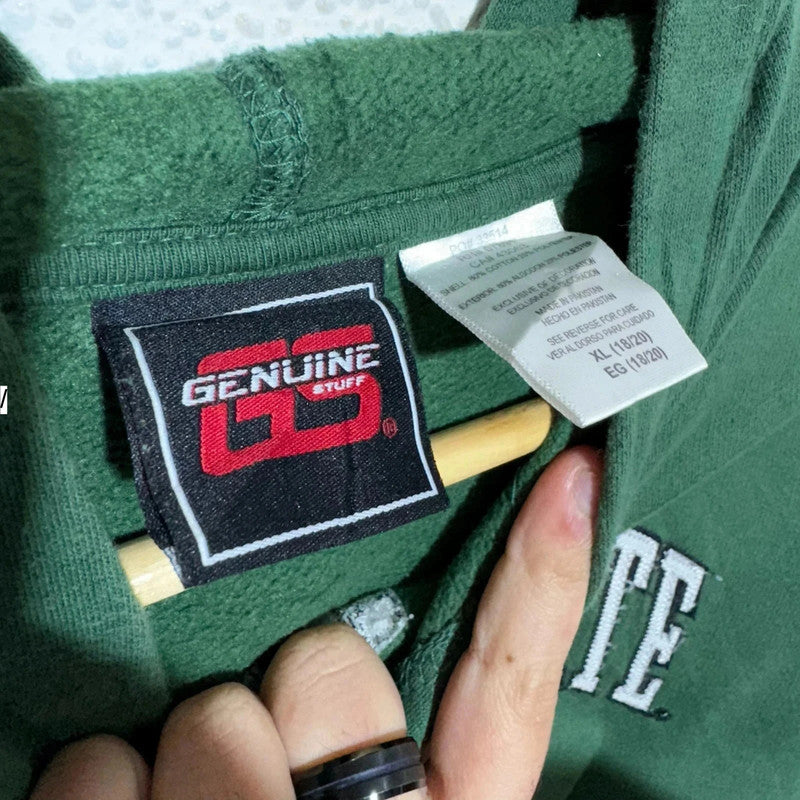 Vintage Green Michigan State Spartans Hoodie - Small