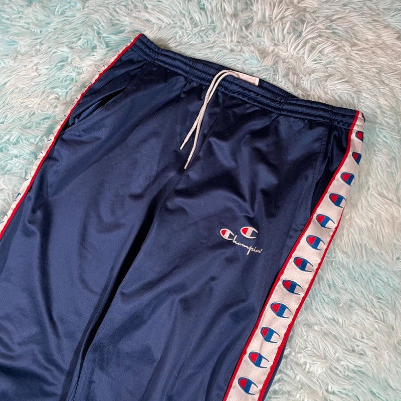 Vintage 90s Navy Champion Tracksuit Bottoms - Large