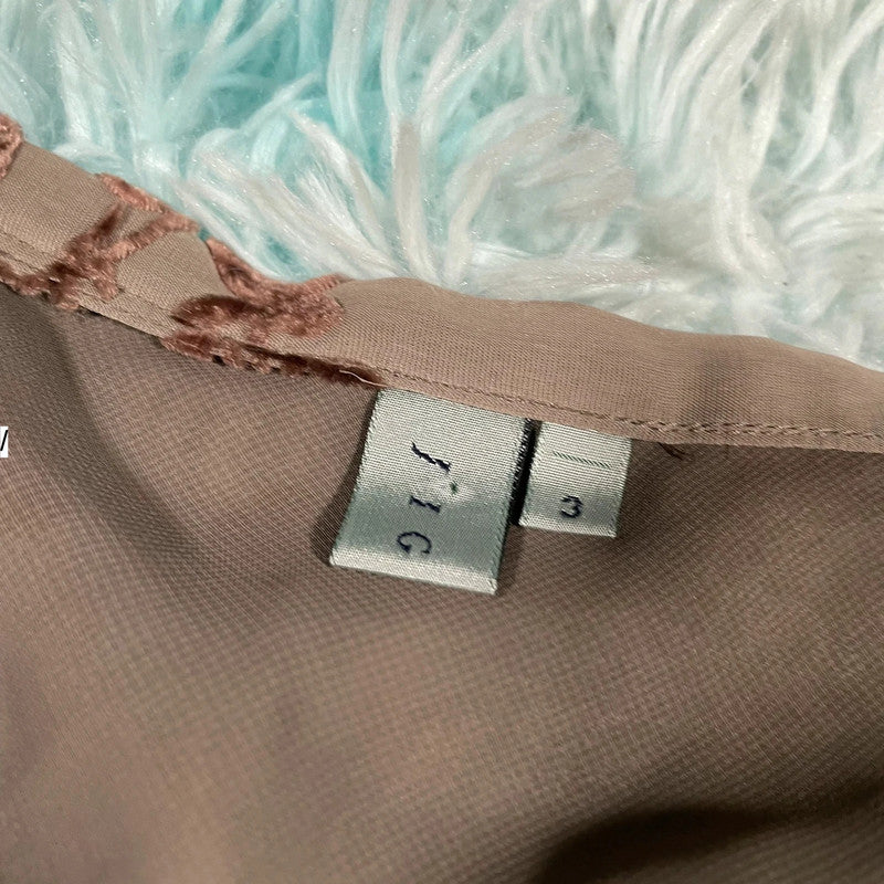 Vintage Brown Jigsaw Pencil Skirt - Size 12