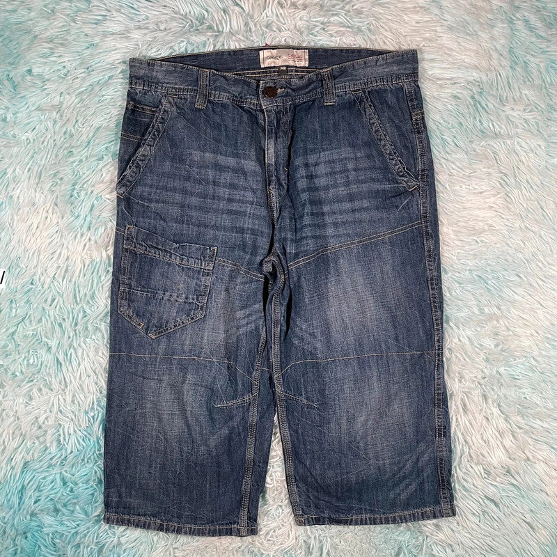 Vintage 00s Denim Jean Shorts Jorts - 34w