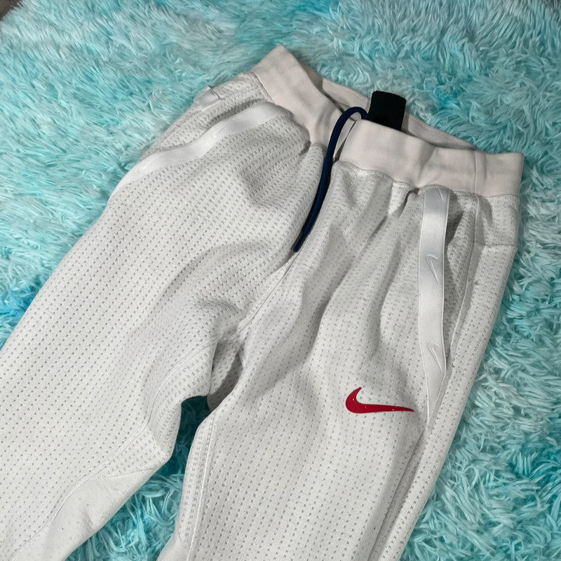 White Nike Joggers Jogging Bottoms - Small