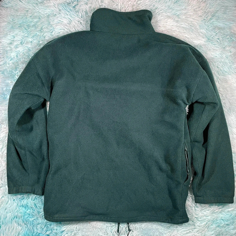 Vintage 90s Green Snap-On Fleece 1/4 Zip - Large