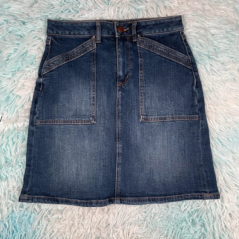 Vintage 00s Denim Mini Skirt - Size 8