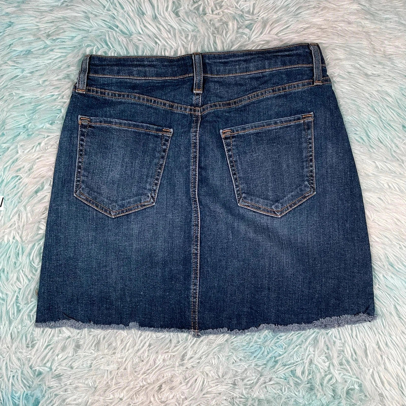 Vintage Blue Denim Mini Skirt - Small