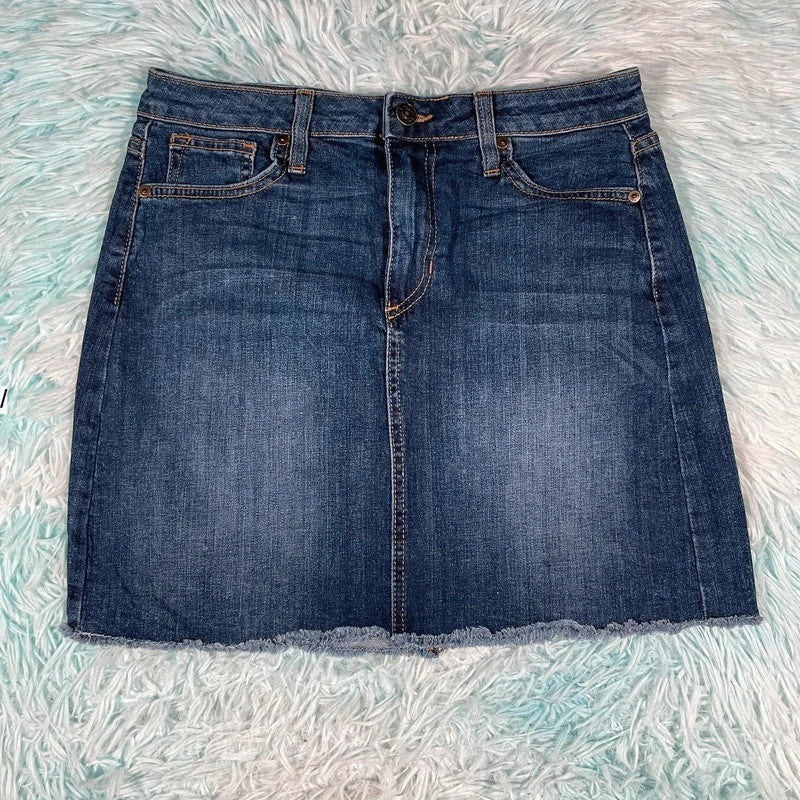Vintage Blue Denim Mini Skirt - Small