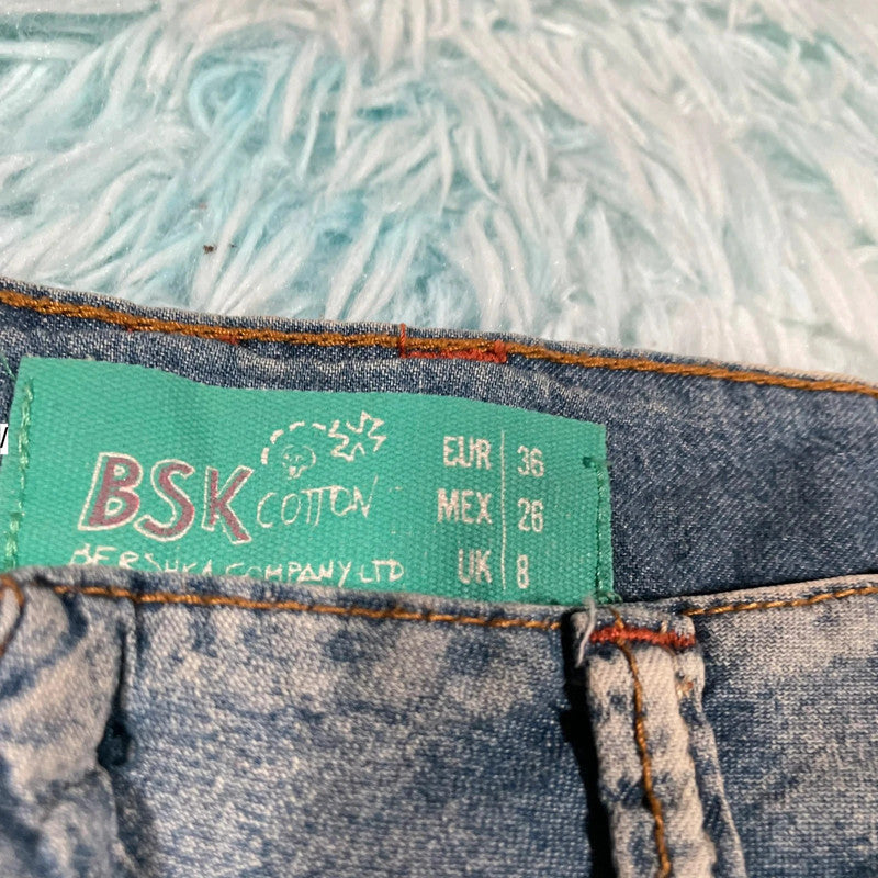 Vintage Y2K Denim Mini Skirt - Size 8