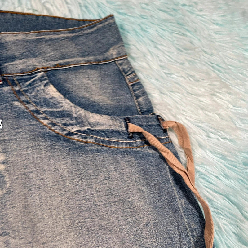 Vintage Y2K Denim Mini Skirt - Size 8