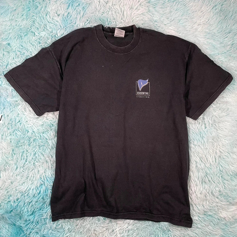 Vintage 90s Black Tech Graphic T Shirt - XL