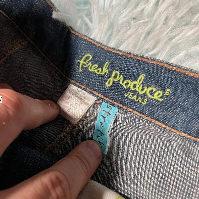 Vintage 00s Denim A Line Skirt - Size 4