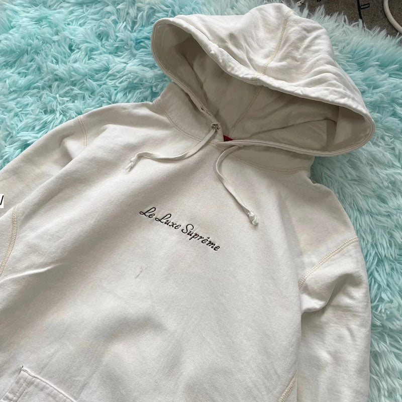 White Supreme Hoodie - Large