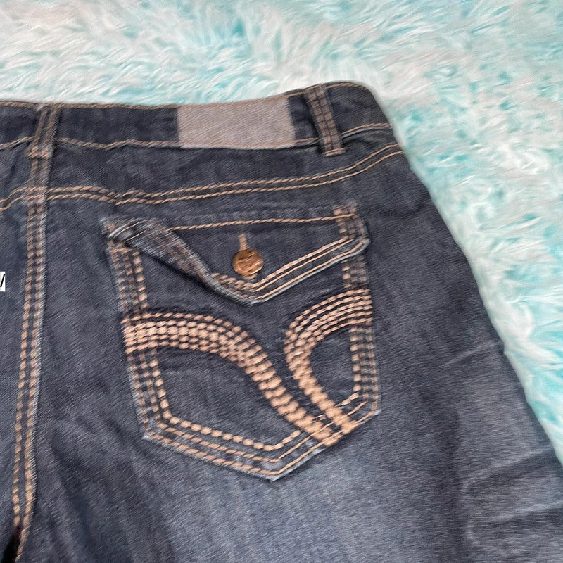 Vintage 00s Denim Hot Pants - Size 18