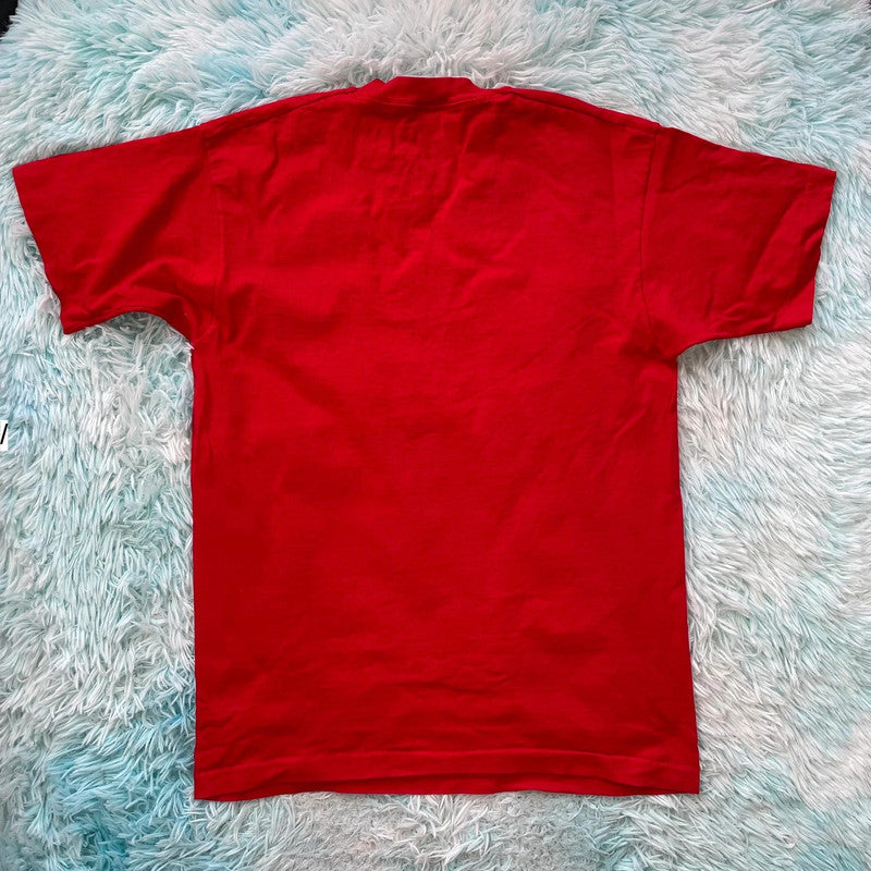 Vintage 90s Red Boston Graphic T Shirt - Large