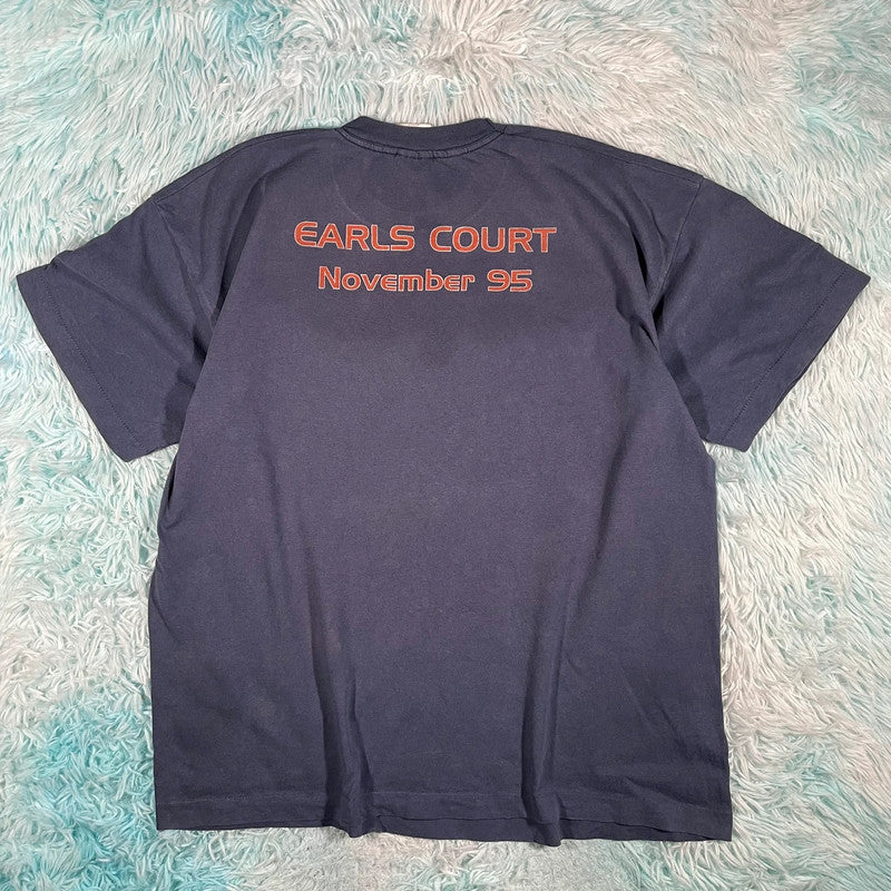Vintage 1995 Oasis Band T Shirt What the Story Print - XL