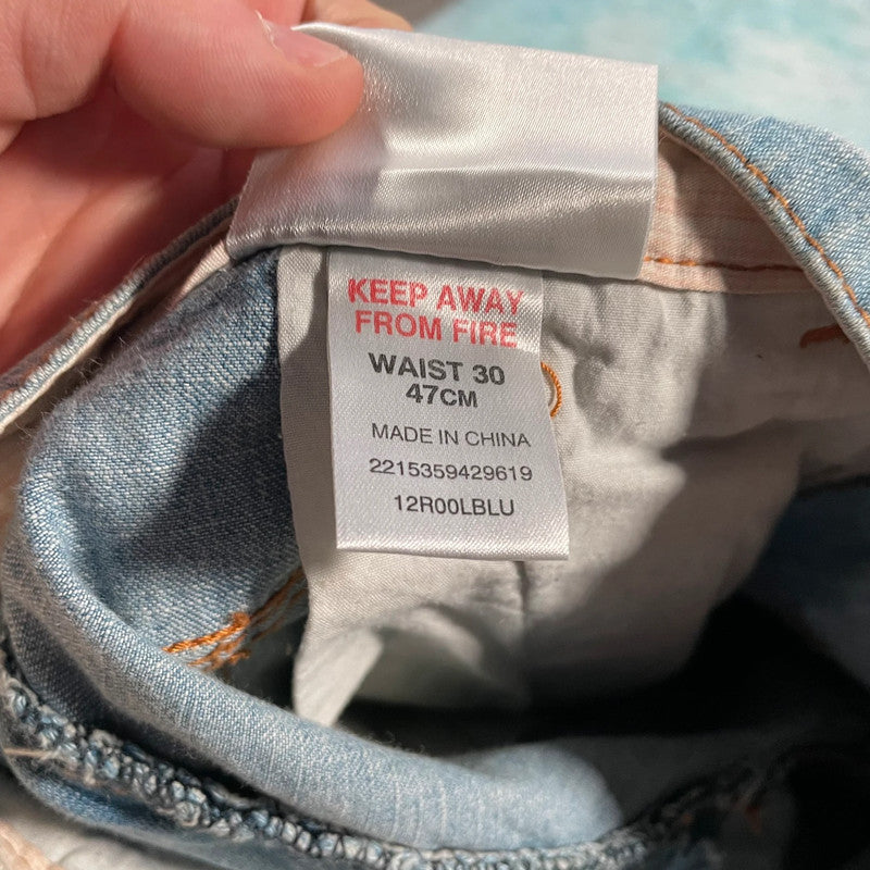 Vintage 00s Blue Cargo Jean Shorts Jorts - 30W