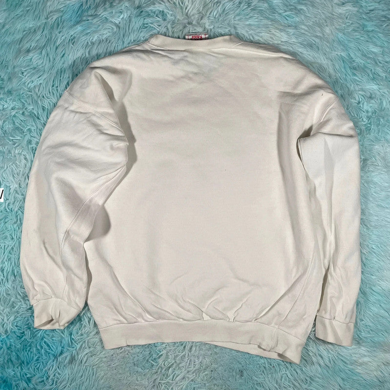 Vintage 90s White Kappa Sweatshirt - XL