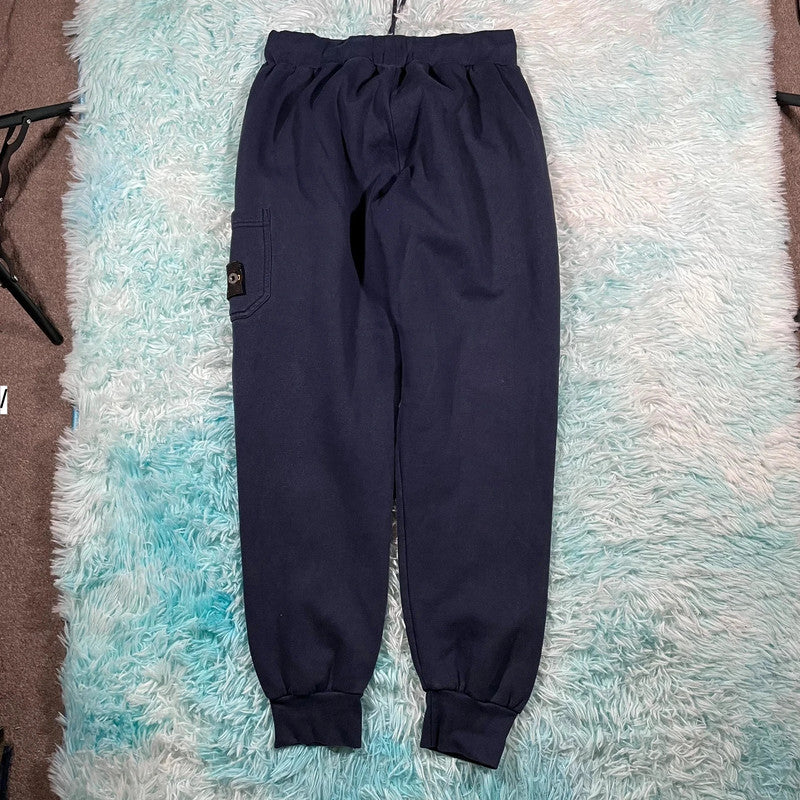 Navy Stone Island Joggers Jogging Bottoms - Large
