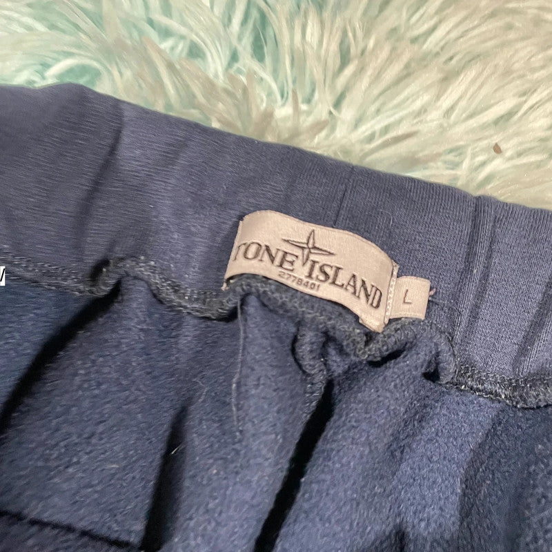 Navy Stone Island Joggers Jogging Bottoms - Large