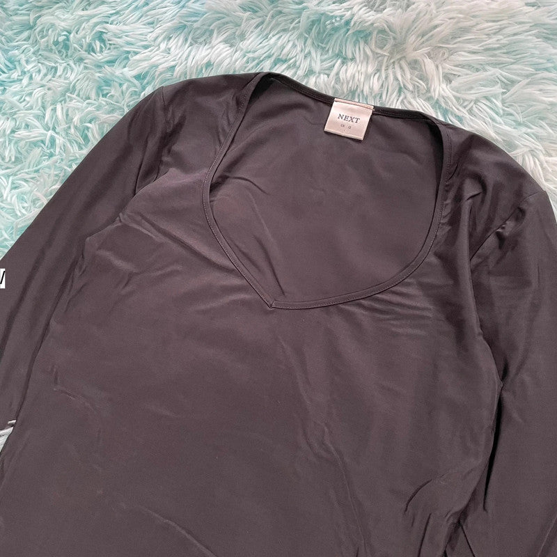 Vintage 00s Black Next Sheer Top - Size 12