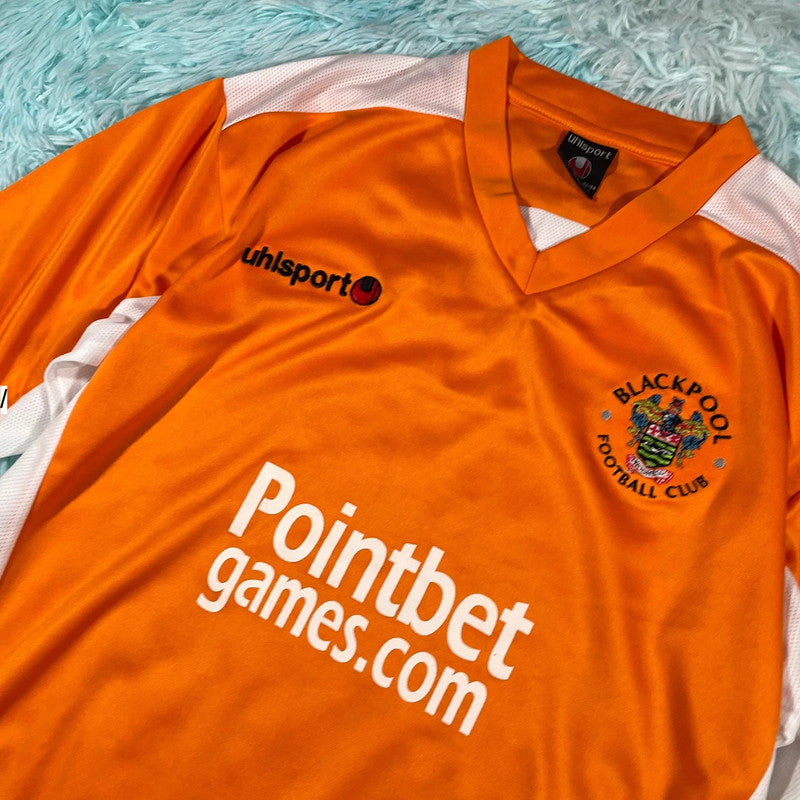Vintage 2005-07 Blackpool Shirt Uhlsport - Large