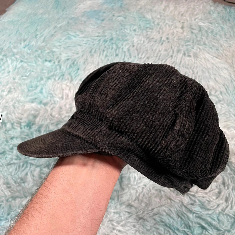 Vintage 90s Black Baker Boy Cap