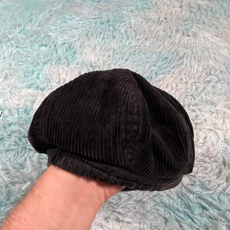 Vintage 90s Black Baker Boy Cap