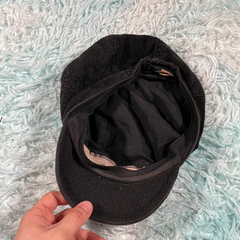 Vintage 90s Black Baker Boy Cap
