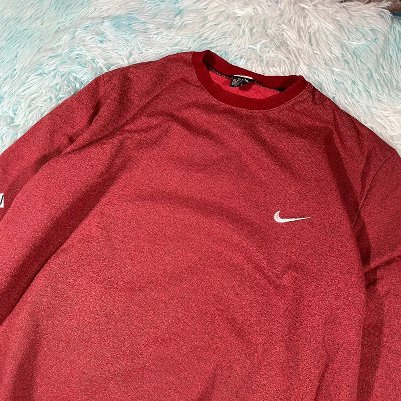 Vintage 00s Red Nike Sweatshirt Thin - XXL