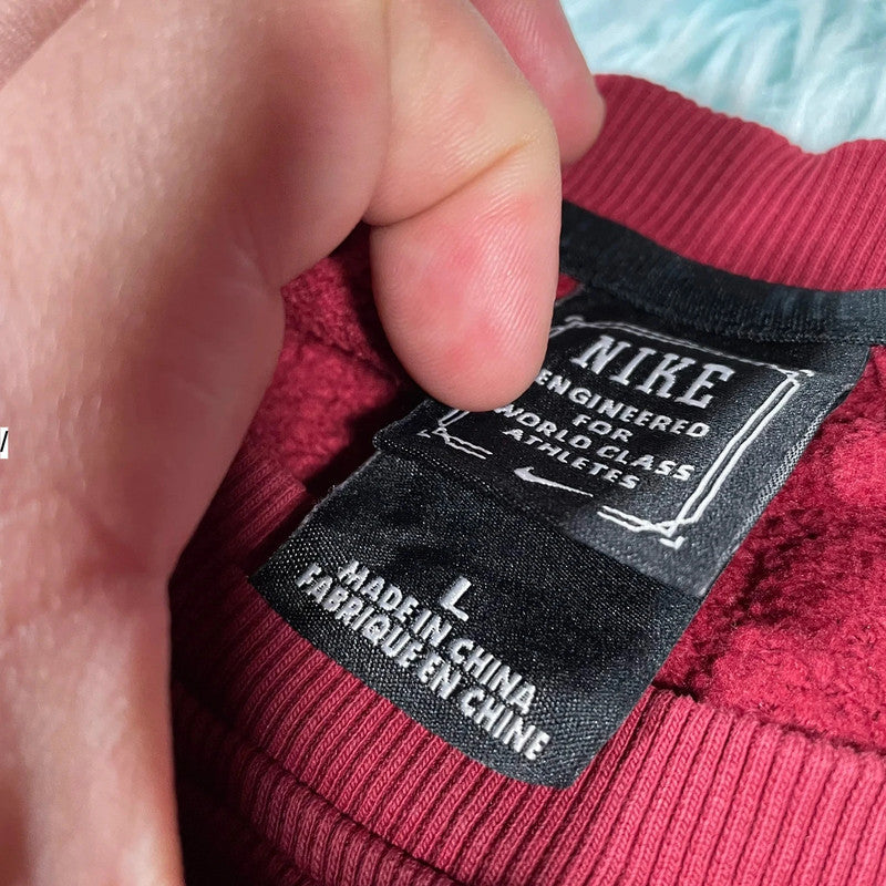 Red & Black Nike Sweatshirt - Large