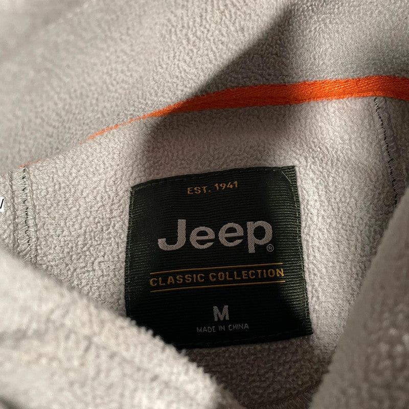 Cream White Jeep Fleece Jacket - Medium