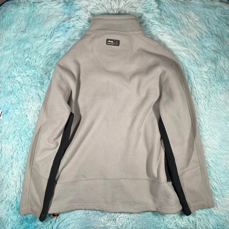 Cream White Jeep Fleece Jacket - Medium
