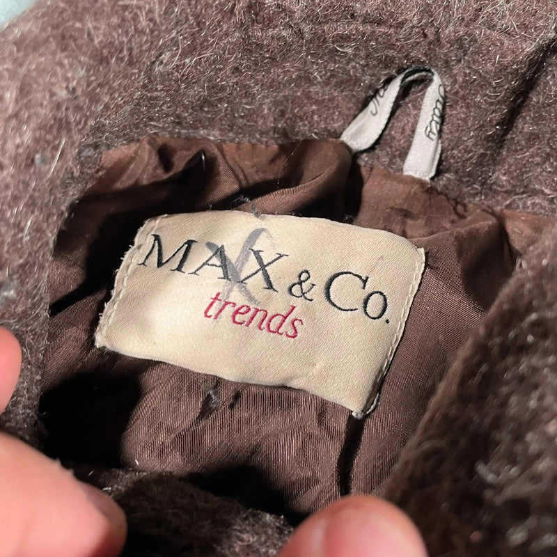 Vintage Brown Max & Co Wool Mohair Overcoat - Size 6