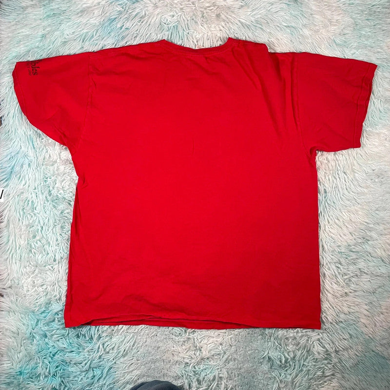 Red Les Miserables Graphic T Shirt 2010 Concert - XL