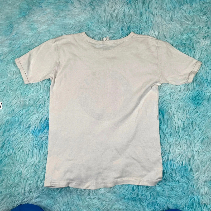 Vintage 1970s White Alfa Romeo Graphic T Shirt - Small