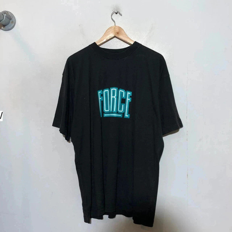 Vintage 90s Black Nike Force Baggy T Shirt - XL