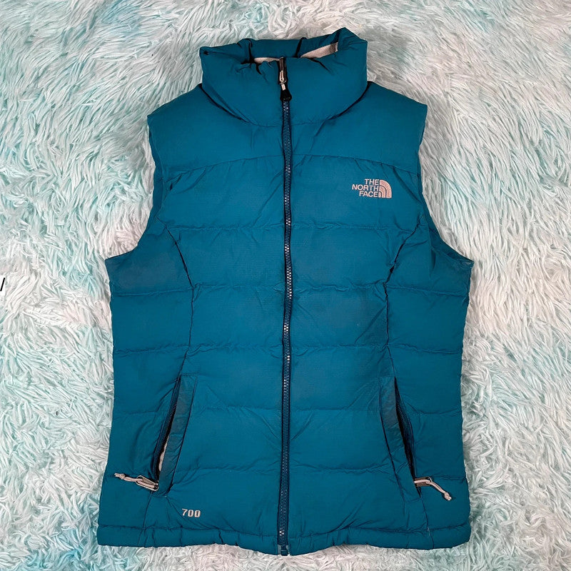Blue Yhe North Face Gilet Jacket 700 Down Puffer - XS