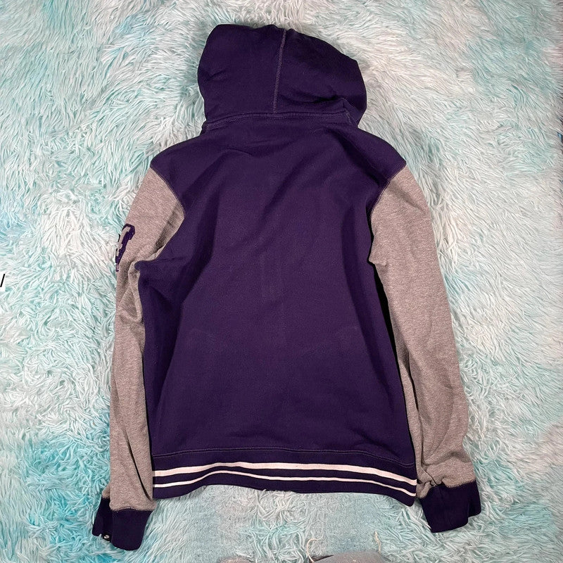 Vintage Purple & Grey Nike Hoodie - Medium