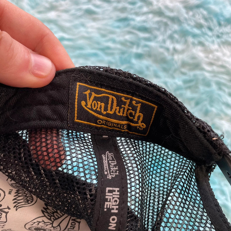 Leopard Print Von Dutch Trucker Cap