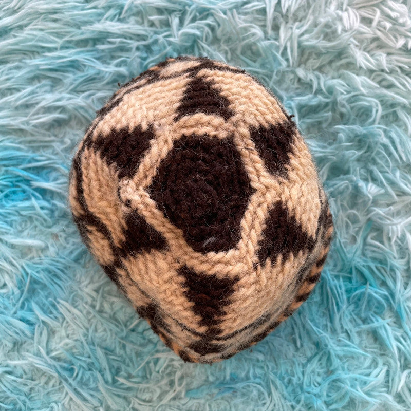 Vintage Beige Wool Skull Cap