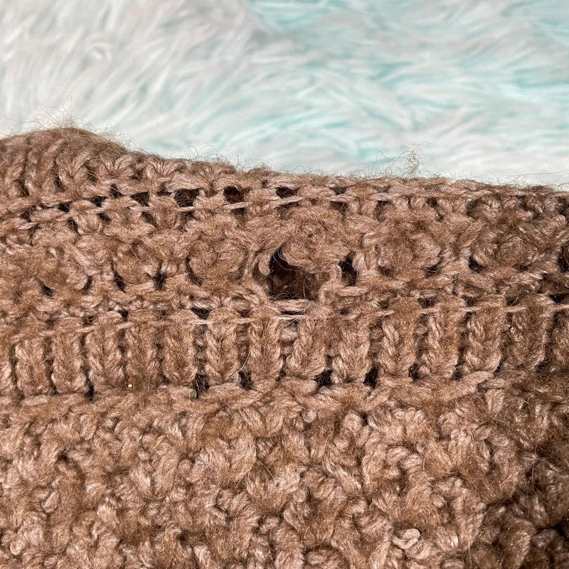 Brown Sita Murt Heavyweight Knitted Cardigan - Size 8