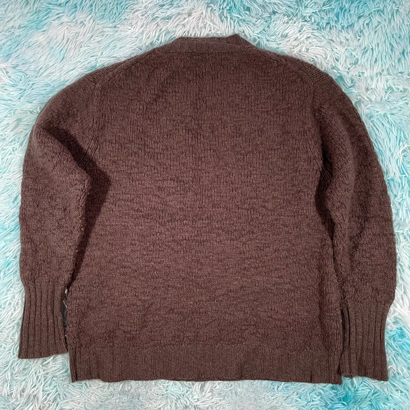 Brown Kitted in Cashmere Knitted Jumper - Size 14