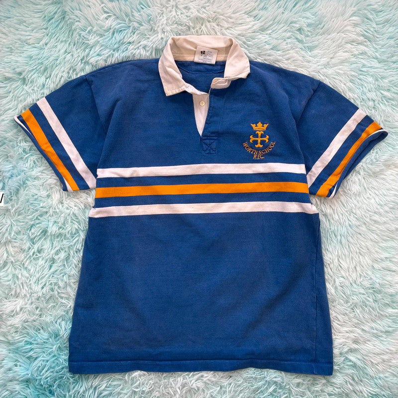 Vintage 90s Blue Worthschool Rugby Shirt - XL