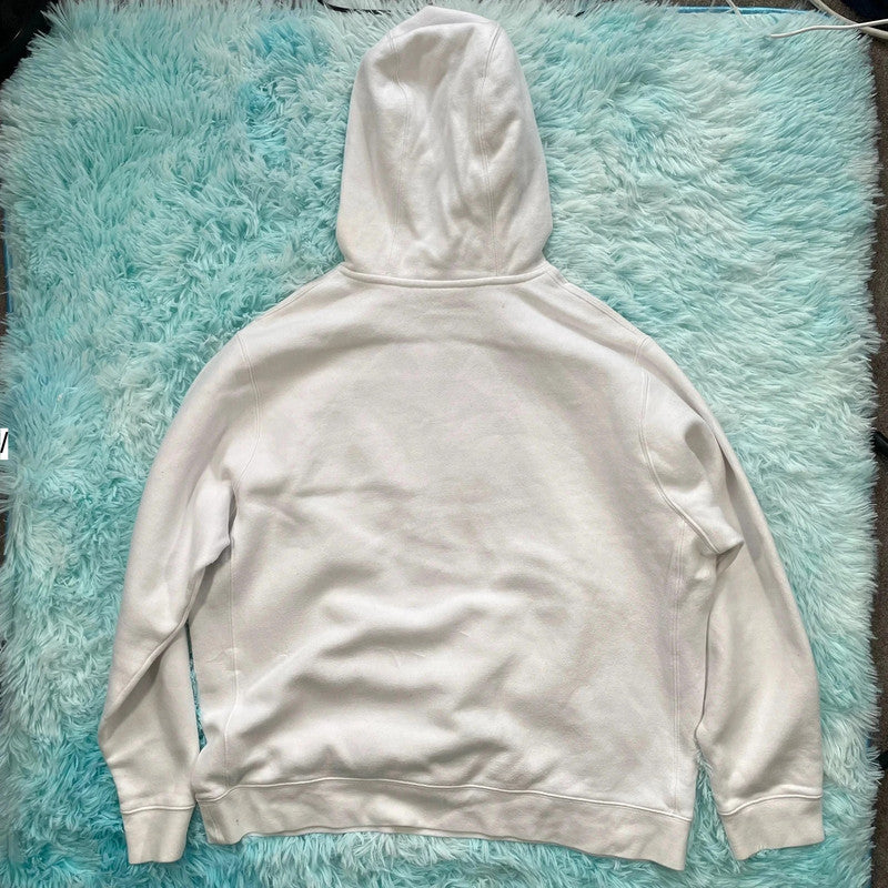 White Nike Hoodie Plain - Large