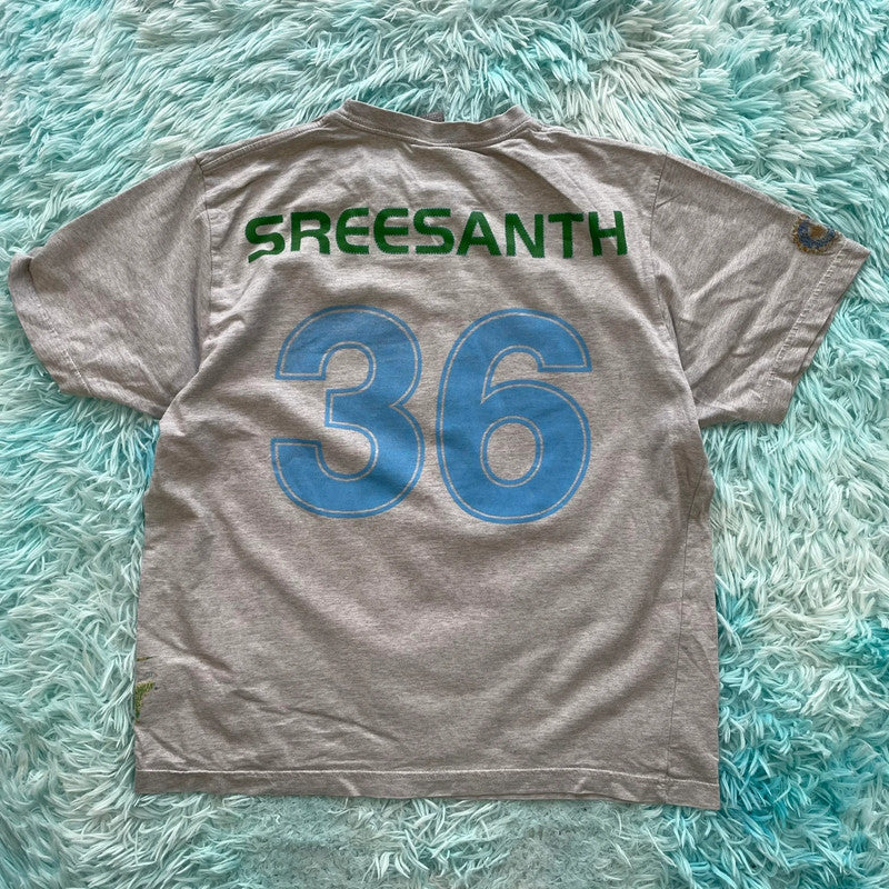 Vintage 00s Grey India Cricket Nike T Shirt - Large