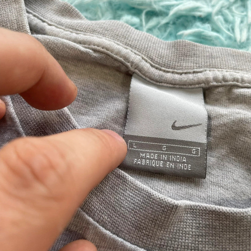 Vintage 00s Grey India Cricket Nike T Shirt - Large