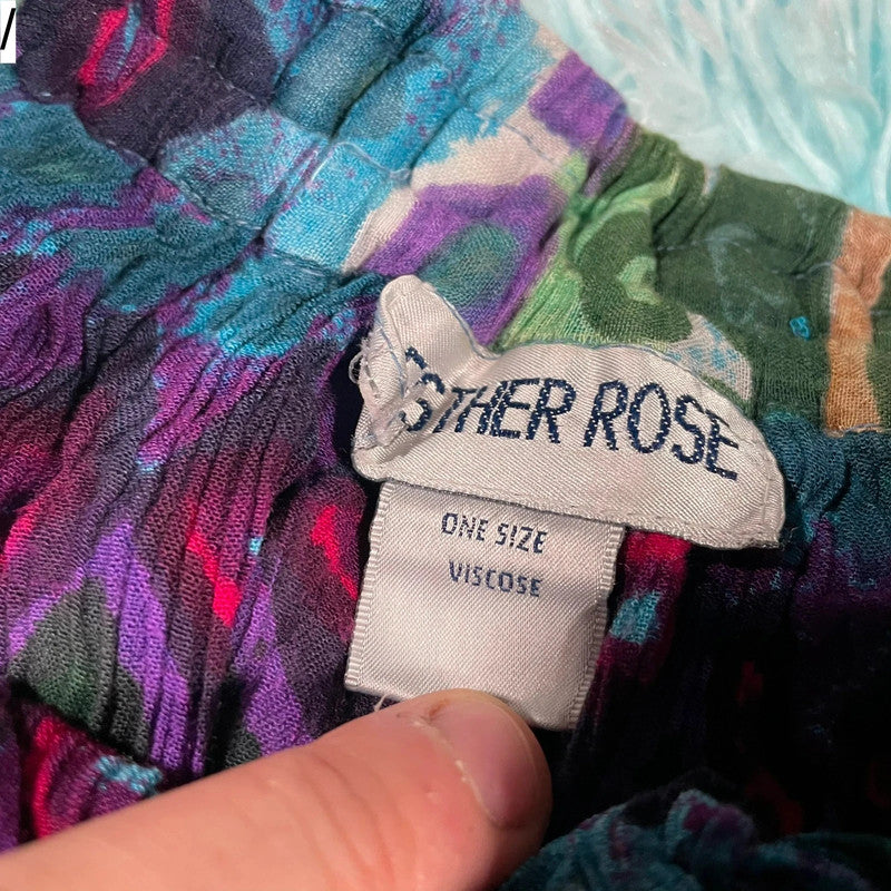 Vintage 90s Multicoloured Skirt Hippie Long flowy
